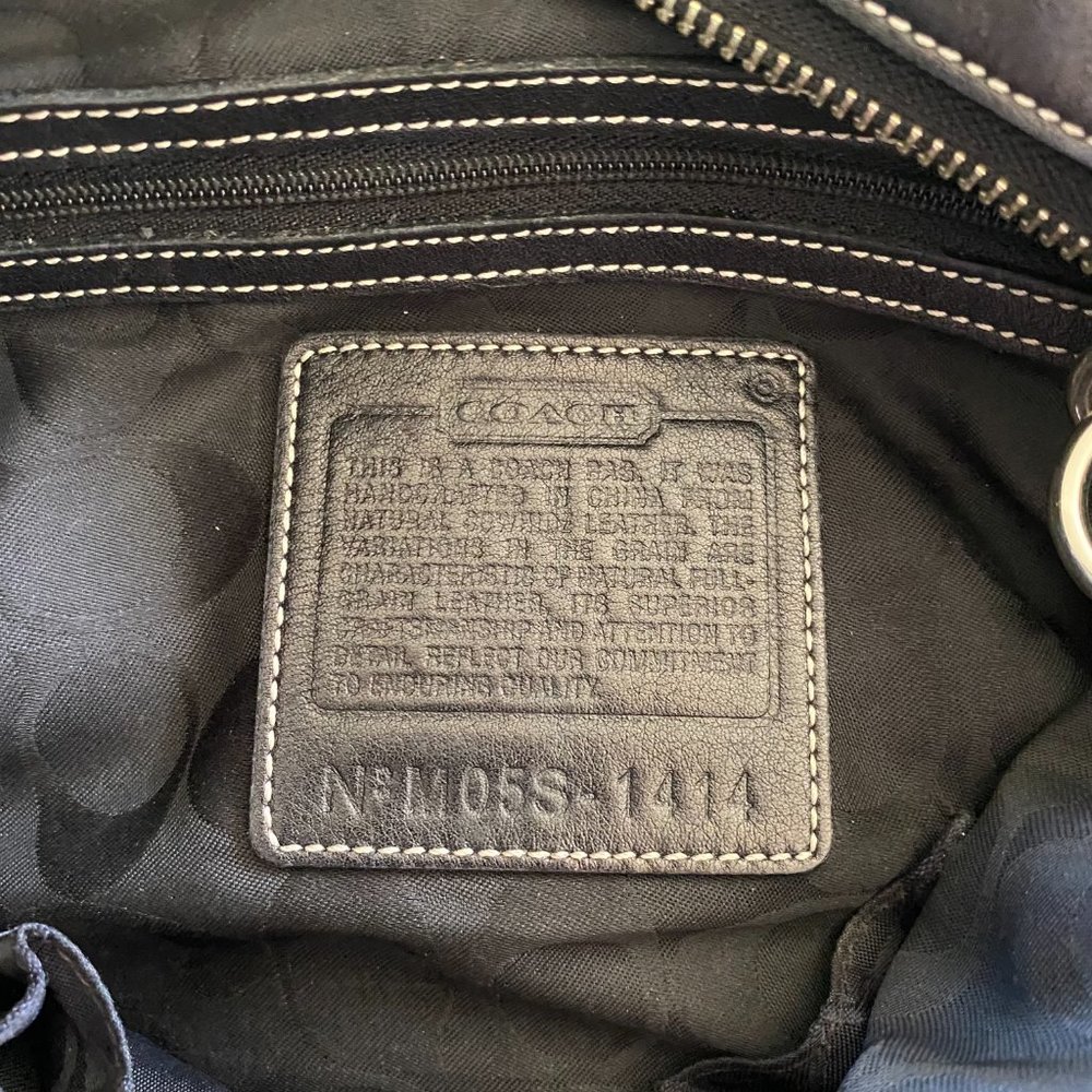 Coach black leather large crossbody purse - Picture 13 of 15